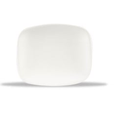 X Squared White Oblong Plate 6x5 Inch