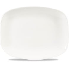 X Squared White Oblong Plate 10.3x8 Inch