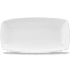 X Squared White Oblong Plate 11.75 Inch