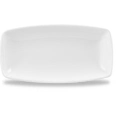 X Squared White Oblong Plate 7 6/8 Inch