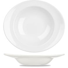 Orbit White Orbit Oval Soup Plate 9 Inch