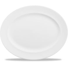 Classic White Oval Dish 14.375"
