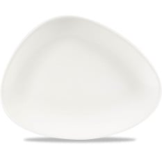 Lotus White Triangle Chefs Plate 10 3/8 x 8 Inch