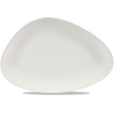 Lotus White Triangle Chefs Plate 12 x 8 Inch