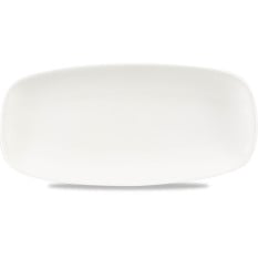 X Squared White Oblong Plate 10.6x5 Inch