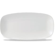 X Squared White Oblong Plate 11 3/4 x 6 Inch
