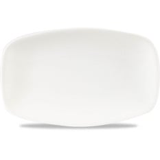 X Squared White Oblong Plate 7 4/5 x 4 3/4 Inch