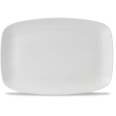 X Squared White Oblong Plate 13 1/2 x 9 1/10 Inch