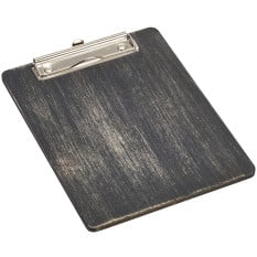 Black Wooden Menu Clipboard A5