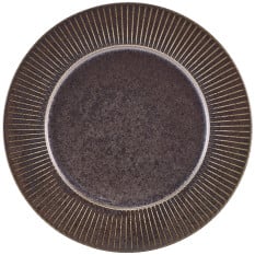 Terra Porcelain Black Fluted Winged Plate 29cm/11.5" (Pack of 6)