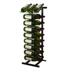 Black Metal Display Wine Rack - 27 Bottles