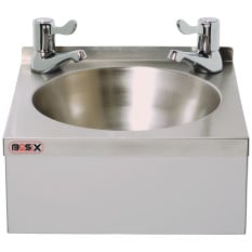 BaSix Hand Wash Station Stainless Steel + 3 Inch Lever Taps
