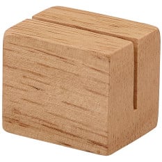 GenWare Hevea Wood Sign Holder 3 x 2.5 x 2.5cm (Pack of 12)