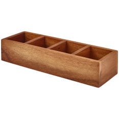 GenWare Acacia Wood Tea Box 30 x 10 x 6cm