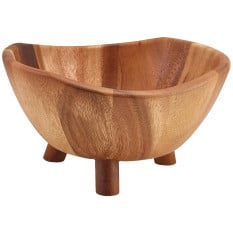 GenWare Acacia Wood Tripod Bowl 25cm/9.8"