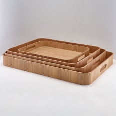 GenWare Light Wood Veneer Butlers Tray 35.5 x 28cm