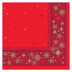 Swantex Merry & Bright Festive Lunch Napkin 33cm 2ply Red (Pack of 1000)