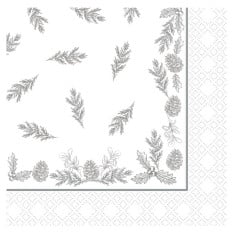 Swantex Aspen Festive Dinner Napkin 40cm 3ply White (Pack of 600)
