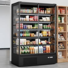 Prodis Glass Door Multideck Black Display Fridge 1292 Litre