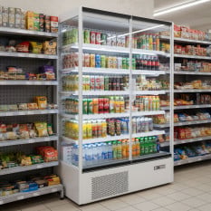 Prodis Glass Door Multideck Display Fridge 1250mm White