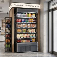Prodis Open Fronted Multideck Display Fridge Grey 975mm