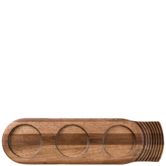 Art de Cuisine Menu Wood Handled Wooden Tray Large 14 x 48cm/5.5 x 18.88" (Pack of 4)