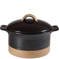 Art de Cuisine Igneous Black Cocotte and Lid 15.9cm (Pack of 6)