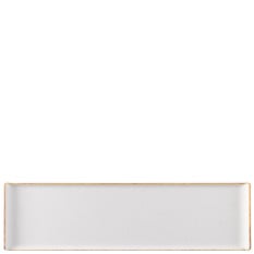 Churchill Alchemy Stonecast Melamine Barley White Rectangle Buffet Tray 56 x 15.3cm/22 x 6" (Pack of 4)