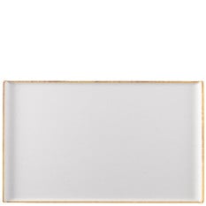 Churchill Alchemy Stonecast Melamine Barley White Rectangle Buffet Tray 53 x 32.5cm/20.875 x 12.75" (Pack of 2)