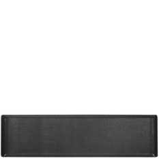 Churchill Alchemy Melamine Buffet Rectangle Tray Black 15.3 x 56cm/6 x 22" (Pack of 4)