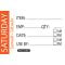 Food Rotation Label Item/Date/Use By Saturday (Pack of 500)