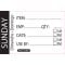 Food Rotation Label Item/Date/Use By Sunday (Pack of 500)