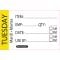 Food Rotation Label Item/Date/Use By Tuesday (Pack of 500)