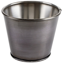 Sideshow Bucket Vintage Steel Sides Bucket Antique Silver 11cm/4.3