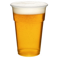 Disposable Polypropylene Pint Glass 568ml/20oz CE/UKCA Marked Flexy Pint To Brim (Pack of 1000)