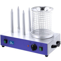 Hurricane Commercial Hot Dog Warmer With 4 Bun Spikes