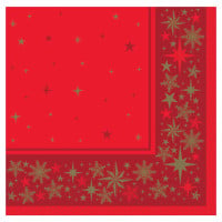 Swantex Merry & Bright Festive Dinner Napkin 40cm 3ply Red (Pack of 600)