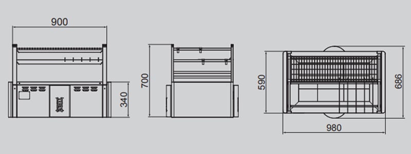 Kopa Robata Tabletop Charcoal Grill Tech Specs