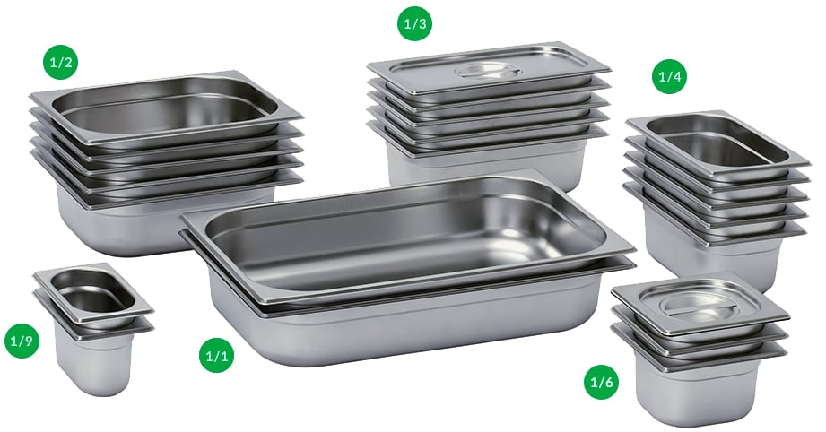 Stainless Steel Gastronorm Sizes
